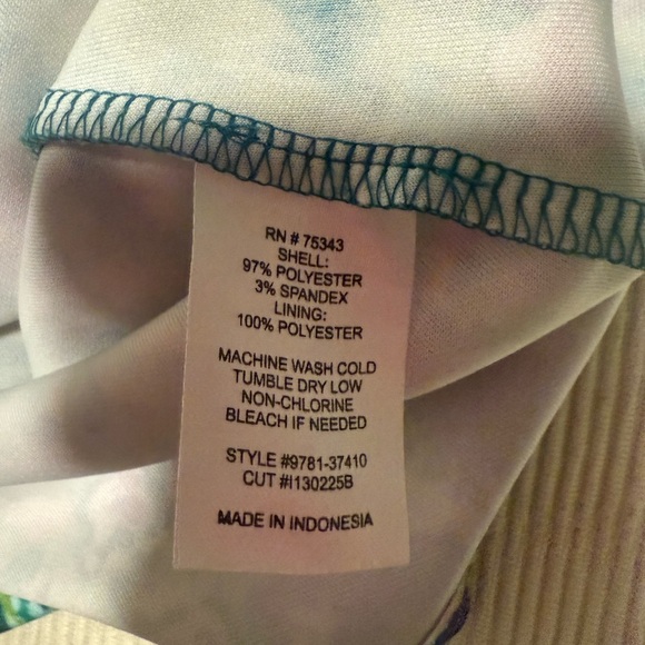 Cynthia Rowley Green and Blue Pleated Mini Dress - Picture 5 of 11